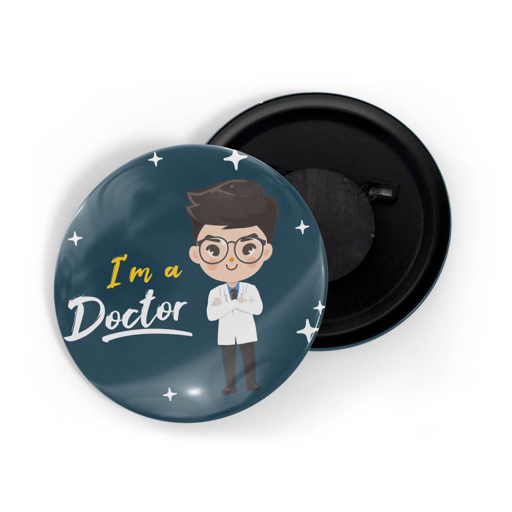 dhcrafts Fridge Magnet Blue Profession Job Profession I'm A Doctor D1 Glossy Finish Design Pack of 1